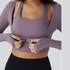 HALARA Tulip Purple Long Sleeve Sports Halter Top
NWOT Sz Small